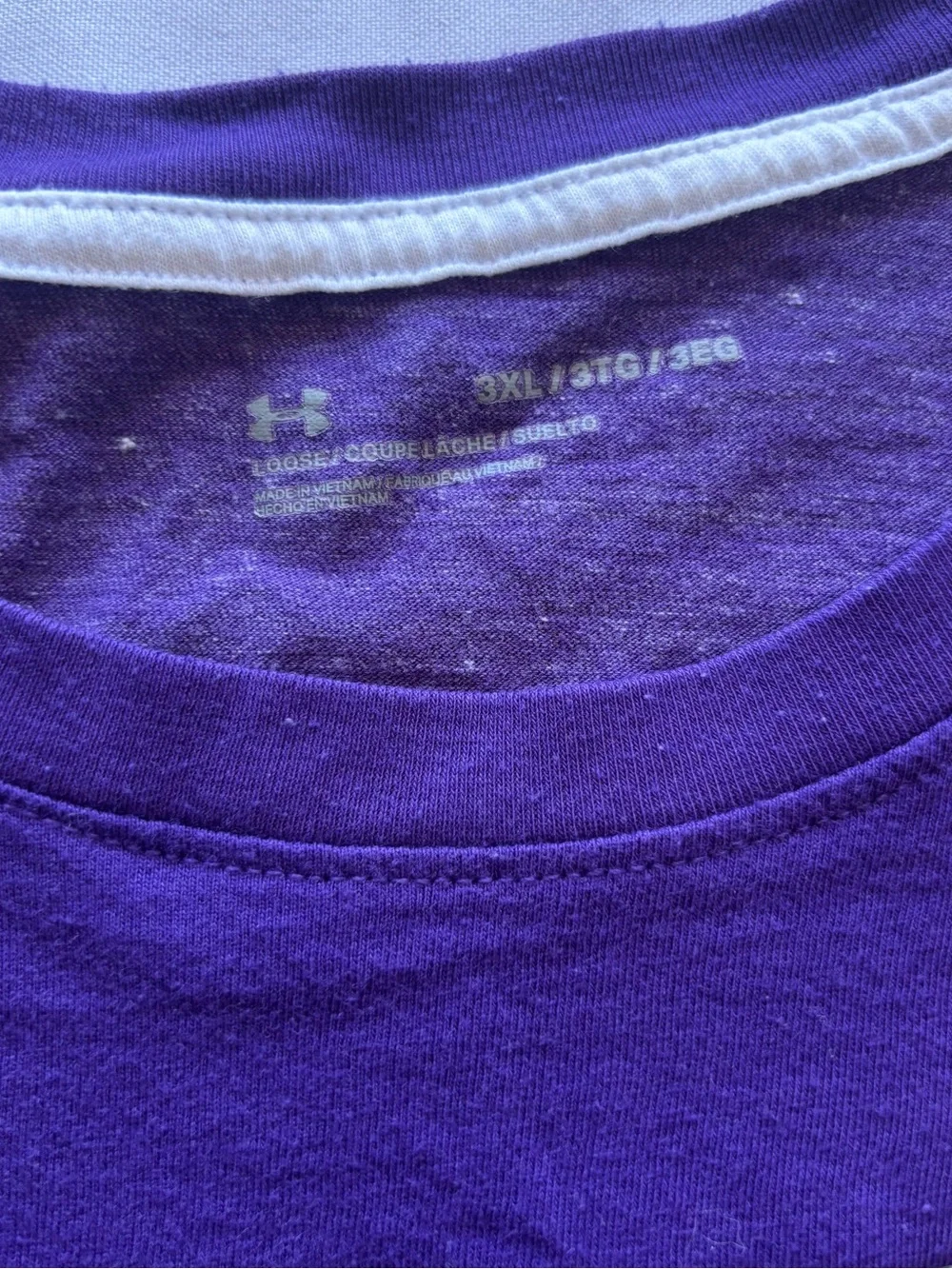 Under Armour Men’s JMU Dukes Graphic Tee in Duke Purple Sz 3X - Picture 5 of 5